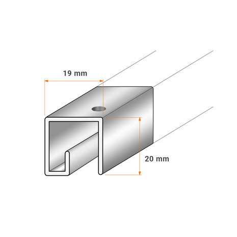 classic rail up alu 300 cm (per stuk) 05.11301-AHB