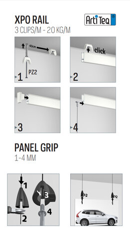 montageset xpo rail wit (10 sets)
