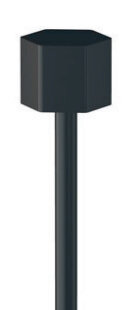 staaldraad plus glijder 1,2 mm 200 cm zwart (10 stuks)