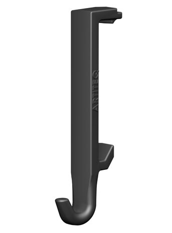 clip hanger zwart voor info rail (10 stuks)
