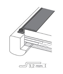 rabbetspace 6,4mm 152cm