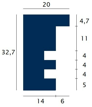 Houten wissellijst M240 (3D) Blank ongelakt