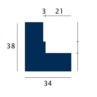 Luxe Houten baklijst M4411 zwart zilver Gefineerd Kies uw standaardformaat