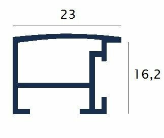 Aluminium Spiegel M62 Zwart Geschuurd kies uw standaardformaat