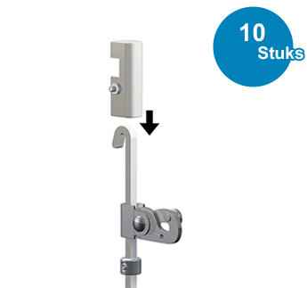 BLOKKERINGSBLOKJE, WIT, 4mm, per 10 stuks 9.4290