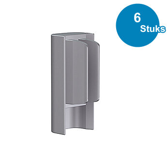 click rail, grijs, eindkap, blister art 2, per 6 sets van 2 stuks 9.7052