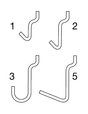 boardhaak model 1 totale hoogte 33 mm 100 stuks