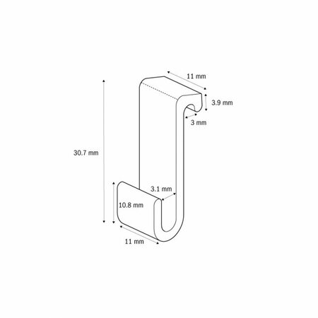 wandhaak transparent alcoa