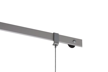 evoluon alu 200 cm (4 gaten per m1) buigrail