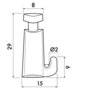 micro grip schilderijhaak 5-10 kg voor koord 1 mm per 250 stuks