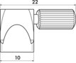 ophanghaak rond messing 5 kg voor max. 2 mm perlondraad en staaldraad