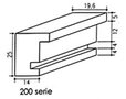 wit ingewassen houten wissellijst M204 (M200 serie) Kies uw standaardformaat