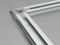 back frame rail 15 mm 300 cm zilver geanodiseerd per 5 stuks