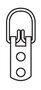 schroefbeugel breed 2-gats 100 stuks 54 mm hoog RACO-14 80 20