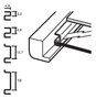 framespace 12,7 mm voor 2 mm glas per 12 stuks