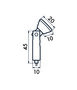 plafondbevestiging zelfklemmend 1,2 mm DO1BL zwart